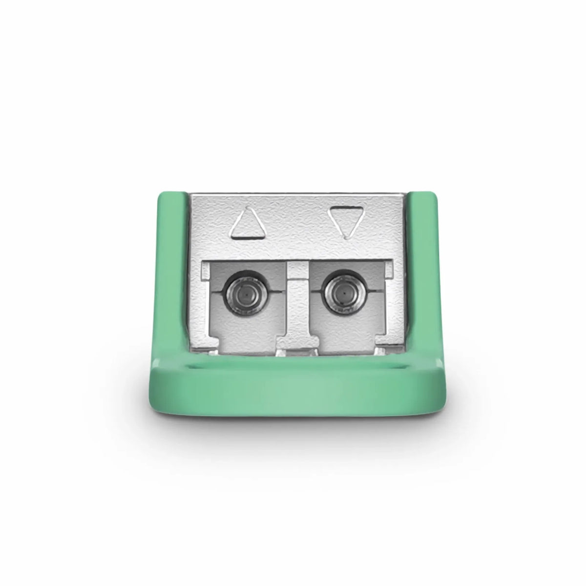 980-9I160-00W000 compatible transceiver front view, duplex LC connector