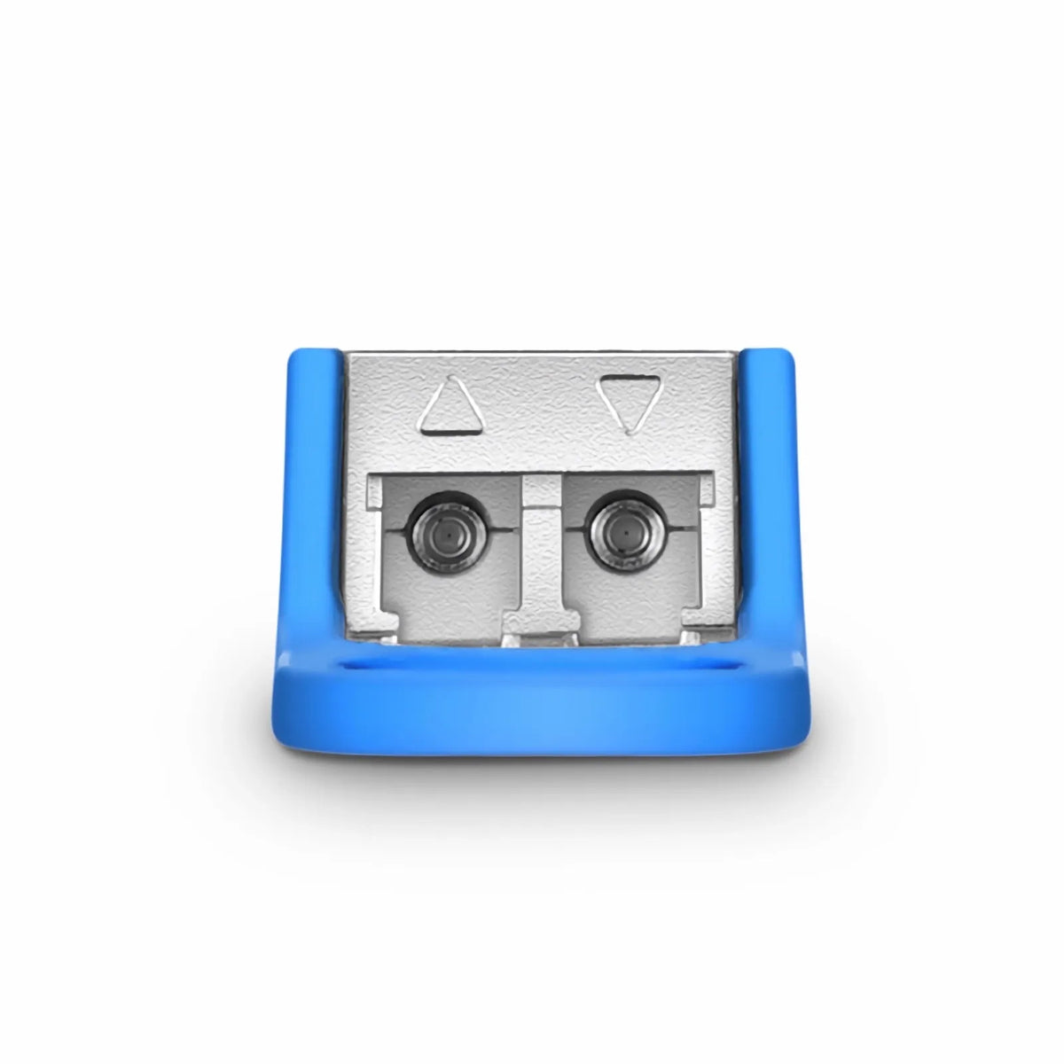 PAN-QSFPDD-400GBASE-LR4 compatible transceiver front view, duplex LC connector